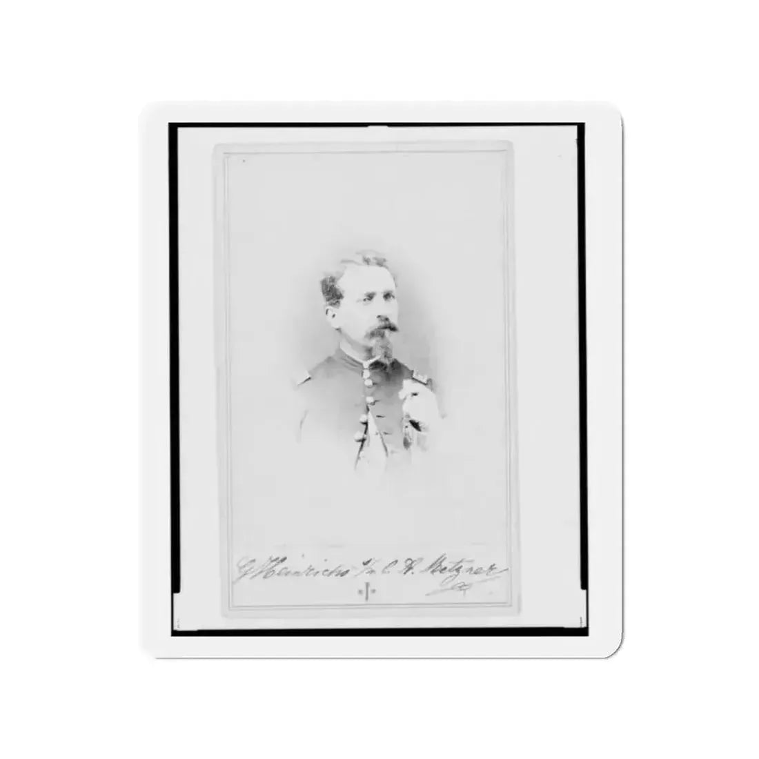 General Gustav Heinrichs, Union Officer, Half-Length Portrait, Facing Front (U.S. Civil War) Refrigerator Magnet - The Sticker Space