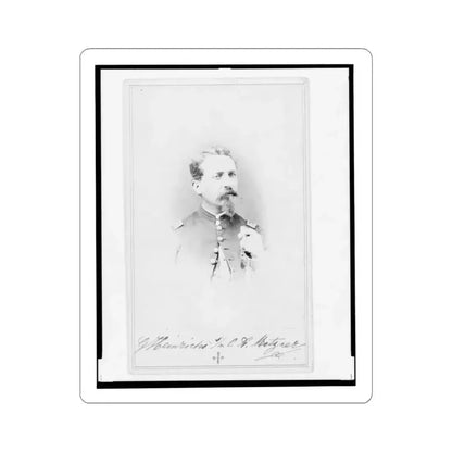 General Gustav Heinrichs, Union Officer, Half-Length Portrait, Facing Front (U.S. Civil War) STICKER Vinyl Kiss-Cut Decal 6 Inch White - The Sticker Space