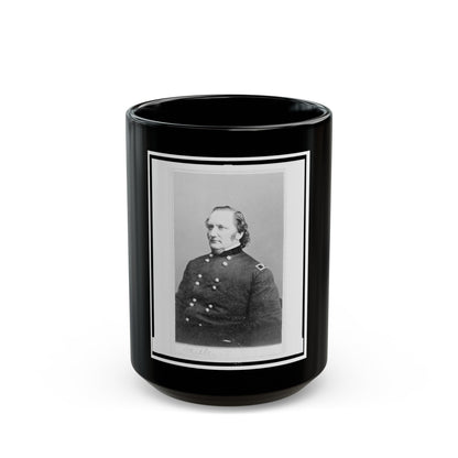 General Josiah Miller, Inspector General, Half-Length Portrait, Seated, Facing Left (U.S. Civil War) Black Coffee Mug-15oz-The Sticker Space