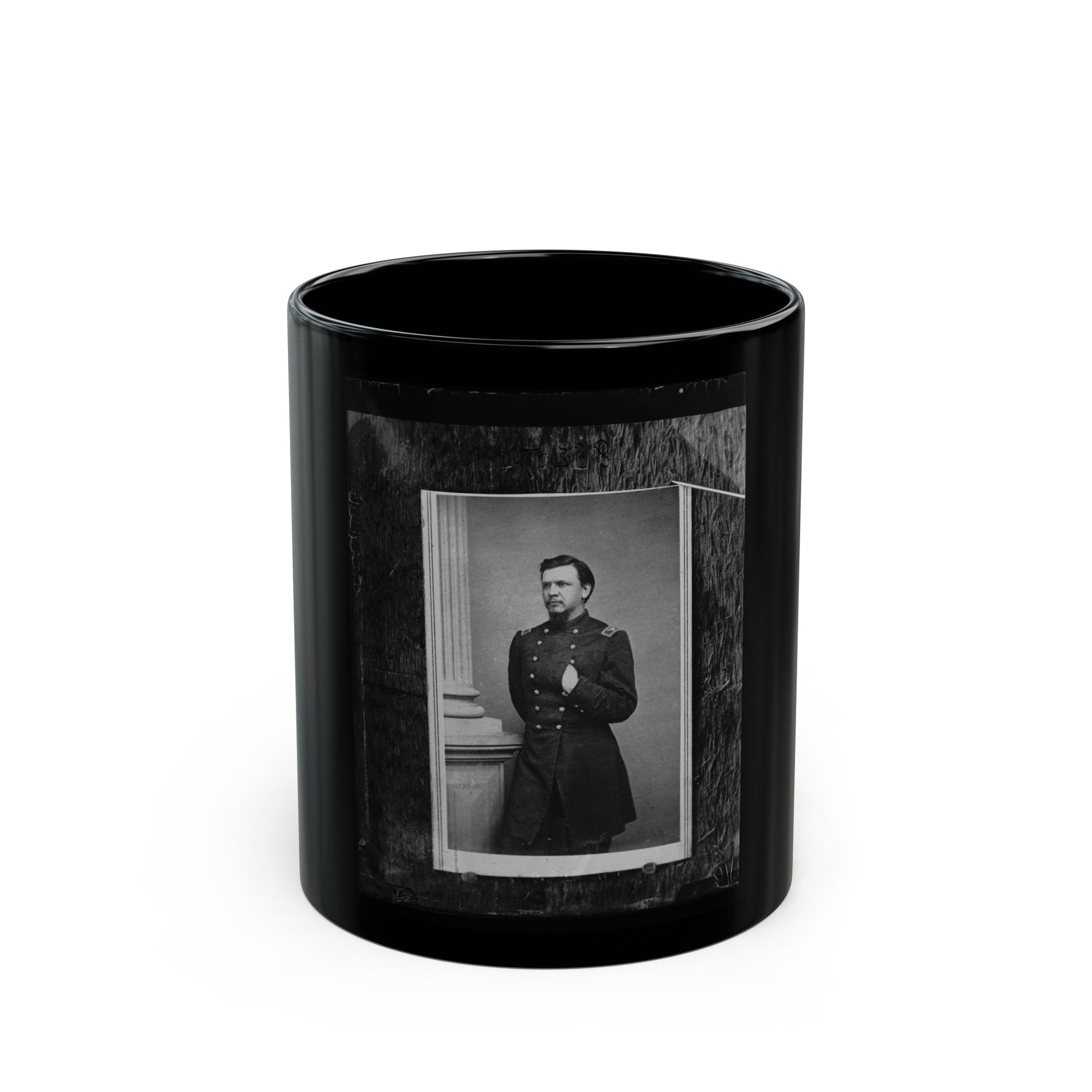 General Lewis Merrill (U.S. Civil War) Black Coffee Mug-11oz-The Sticker Space