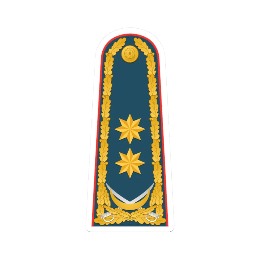 General leytenant AzDSX rəisi (Azerbaijan) (Military Rank) STICKER Vinyl Kiss-Cut Decal 2 Inch White - The Sticker Space