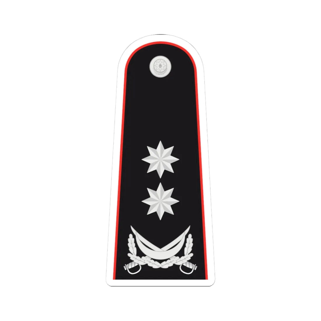 General leytenant AzDTX (Azerbaijan) (Military Rank) STICKER Vinyl Kiss-Cut Decal 3 Inch White - The Sticker Space
