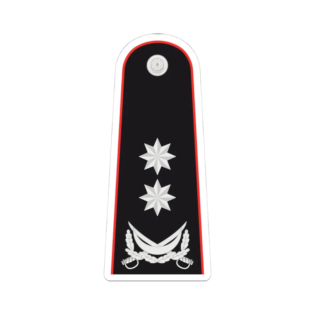 General leytenant AzDTX (Azerbaijan) (Military Rank) STICKER Vinyl Kiss-Cut Decal 4 Inch White - The Sticker Space