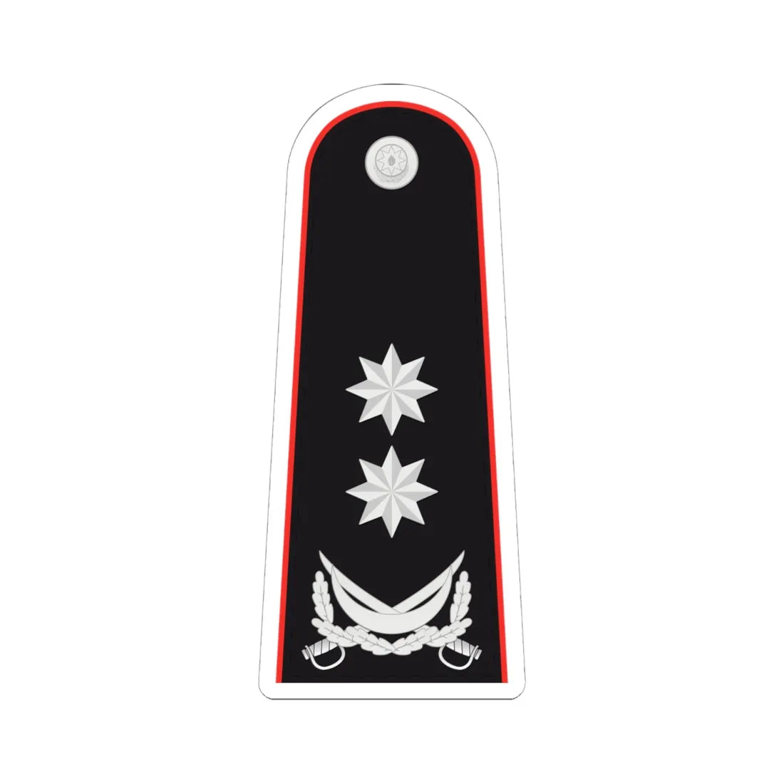 General leytenant AzDTX (Azerbaijan) (Military Rank) STICKER Vinyl Kiss-Cut Decal 6 Inch White - The Sticker Space