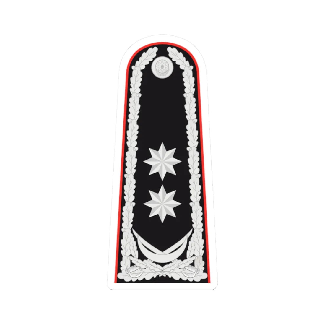 General leytenant AzDTX rəisi (Azerbaijan) (Military Rank) STICKER Vinyl Kiss-Cut Decal 2 Inch White - The Sticker Space