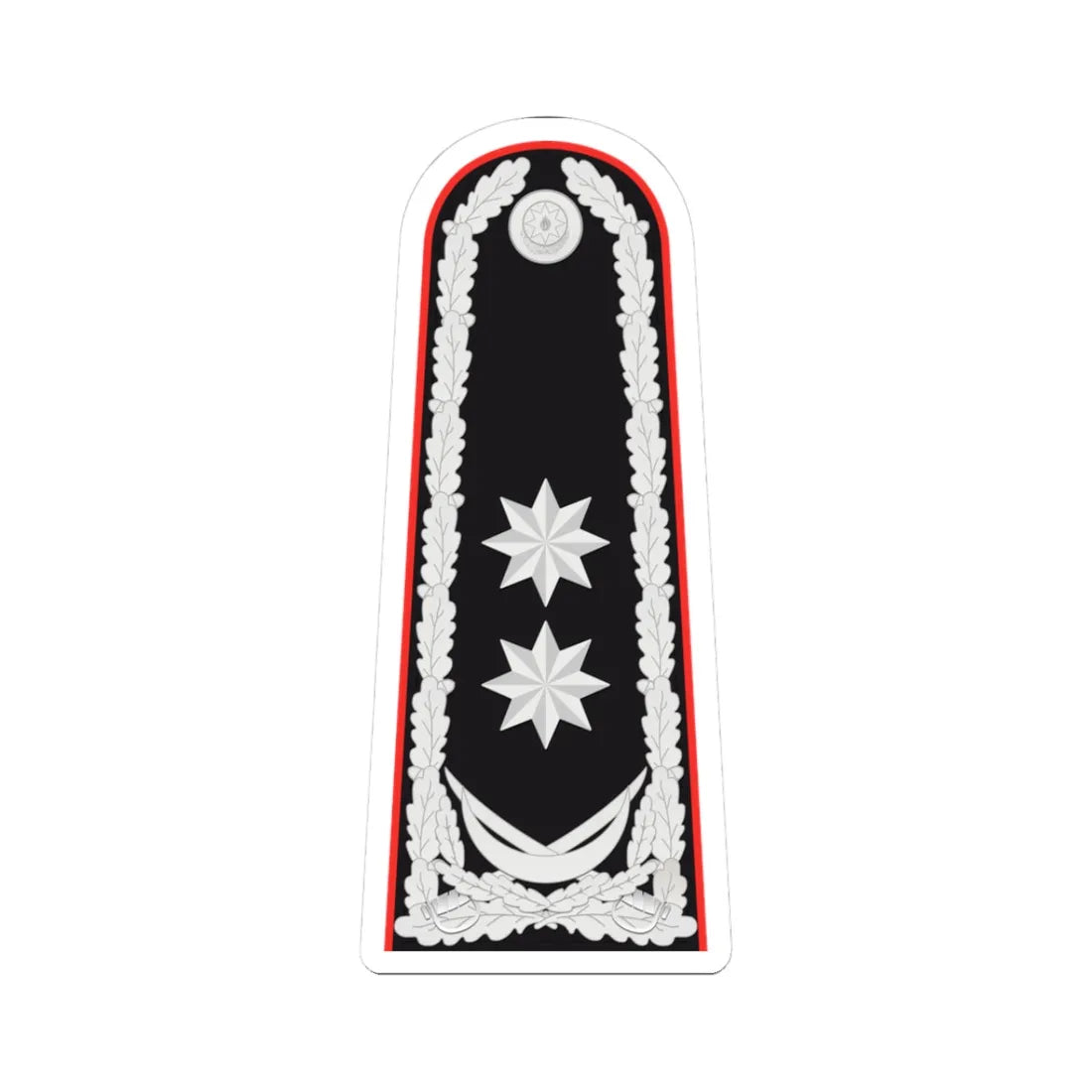 General leytenant AzDTX rəisi (Azerbaijan) (Military Rank) STICKER Vinyl Kiss-Cut Decal 3 Inch White - The Sticker Space