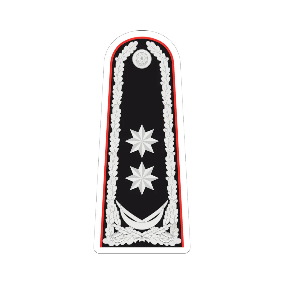 General leytenant AzDTX rəisi (Azerbaijan) (Military Rank) STICKER Vinyl Kiss-Cut Decal 4 Inch White - The Sticker Space