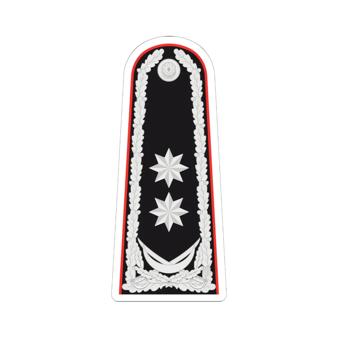 General leytenant AzDTX rəisi (Azerbaijan) (Military Rank) STICKER Vinyl Kiss-Cut Decal 6 Inch White - The Sticker Space
