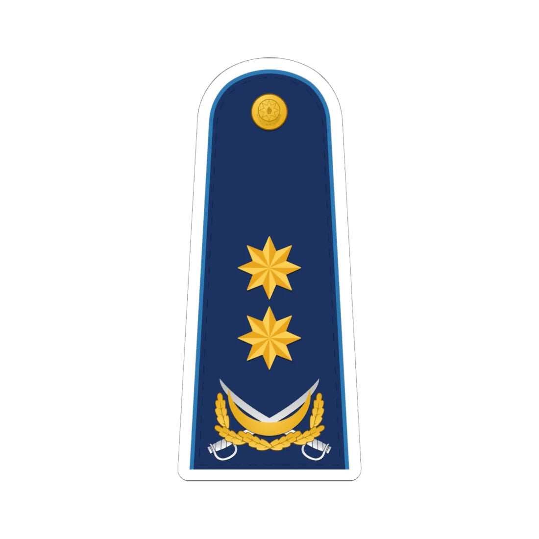 General leytenant AzHHQ (Azerbaijan) (Military Rank) STICKER Vinyl Kiss-Cut Decal 6 Inch White - The Sticker Space