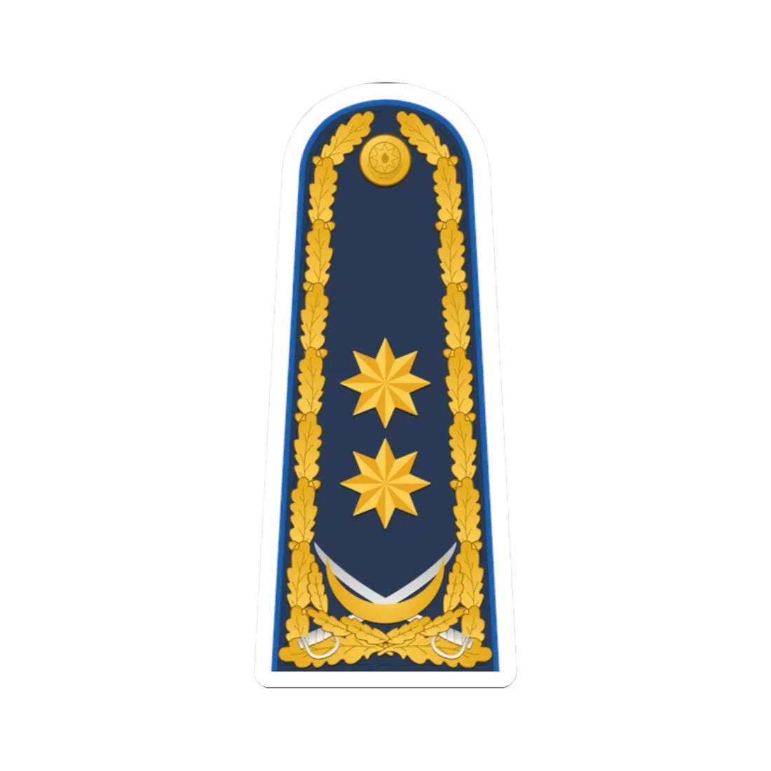 General leytenant AzXKX rəisi (Azerbaijan) (Military Rank) STICKER Vinyl Kiss-Cut Decal 2 Inch White - The Sticker Space