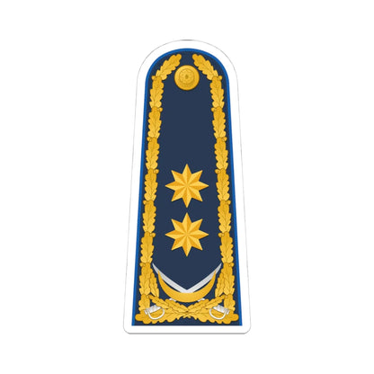 General leytenant AzXKX rəisi (Azerbaijan) (Military Rank) STICKER Vinyl Kiss-Cut Decal 4 Inch White - The Sticker Space