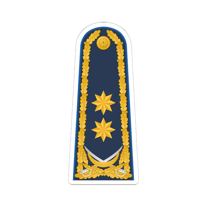 General leytenant AzXKX rəisi (Azerbaijan) (Military Rank) STICKER Vinyl Kiss-Cut Decal 6 Inch White - The Sticker Space