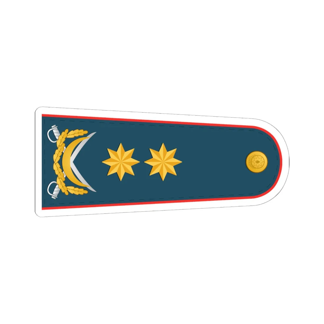 General leytenant DSX (Azerbaijan) (Military Rank) STICKER Vinyl Kiss-Cut Decal 6 Inch White - The Sticker Space