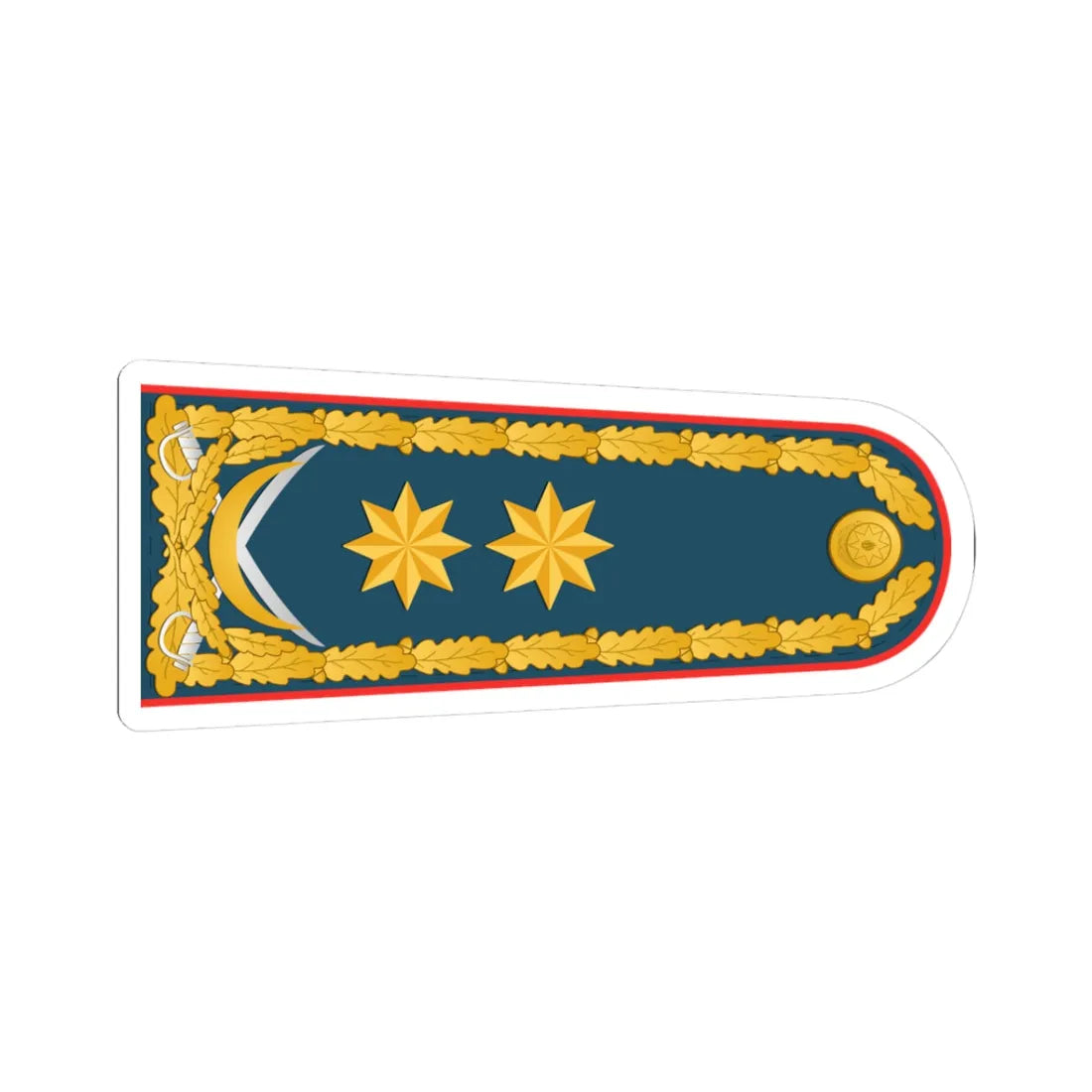 General leytenant DSX rəisi (Azerbaijan) (Military Rank) STICKER Vinyl Kiss-Cut Decal 3 Inch White - The Sticker Space