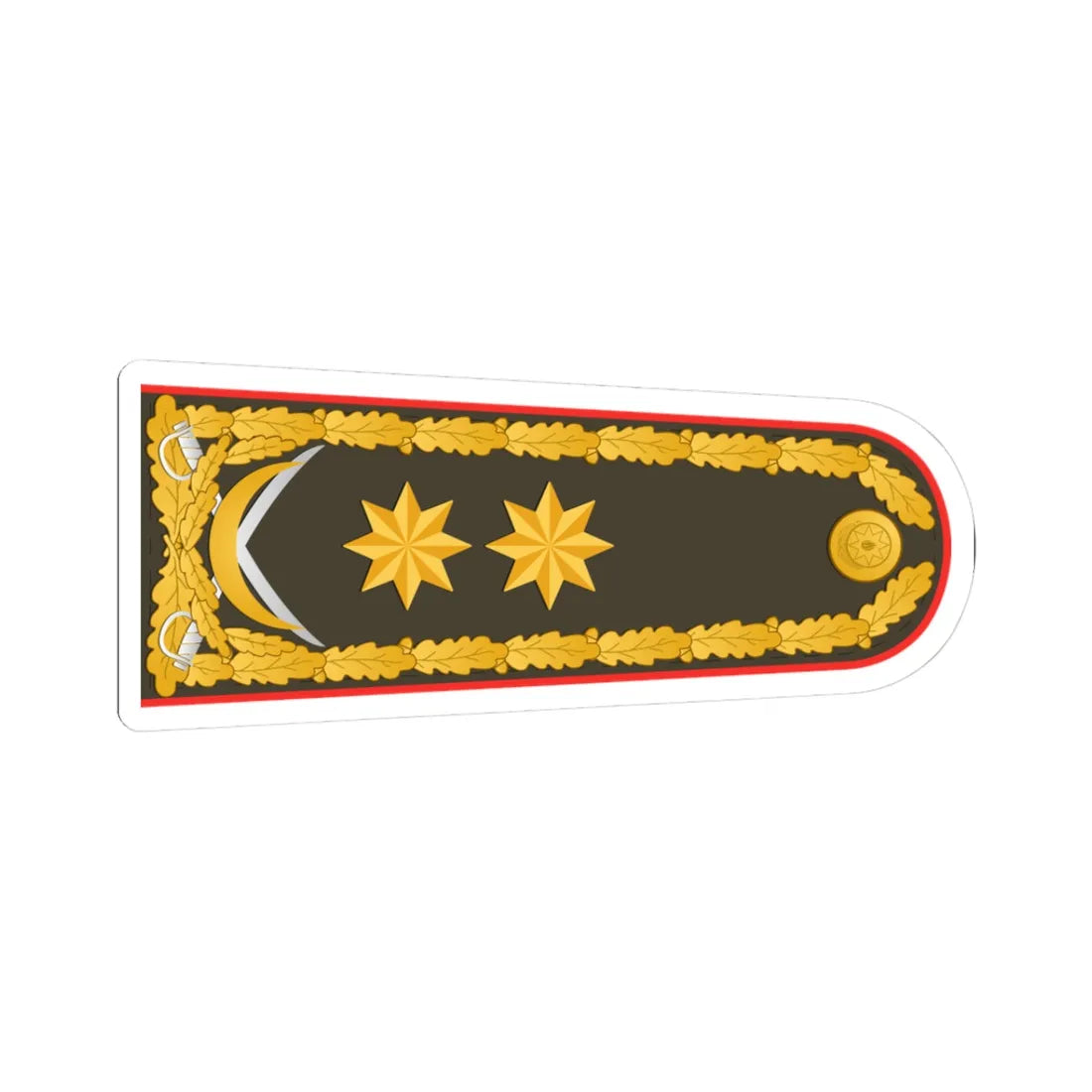 General leytenant hərbi rəhbər (Azerbaijan) (Military Rank) STICKER Vinyl Kiss-Cut Decal 3 Inch White - The Sticker Space