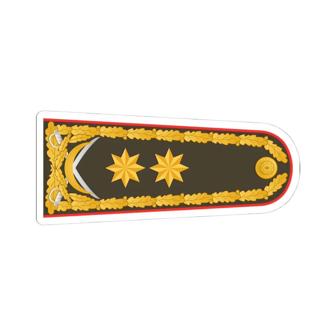 General leytenant hərbi rəhbər (Azerbaijan) (Military Rank) STICKER Vinyl Kiss-Cut Decal 4 Inch White - The Sticker Space