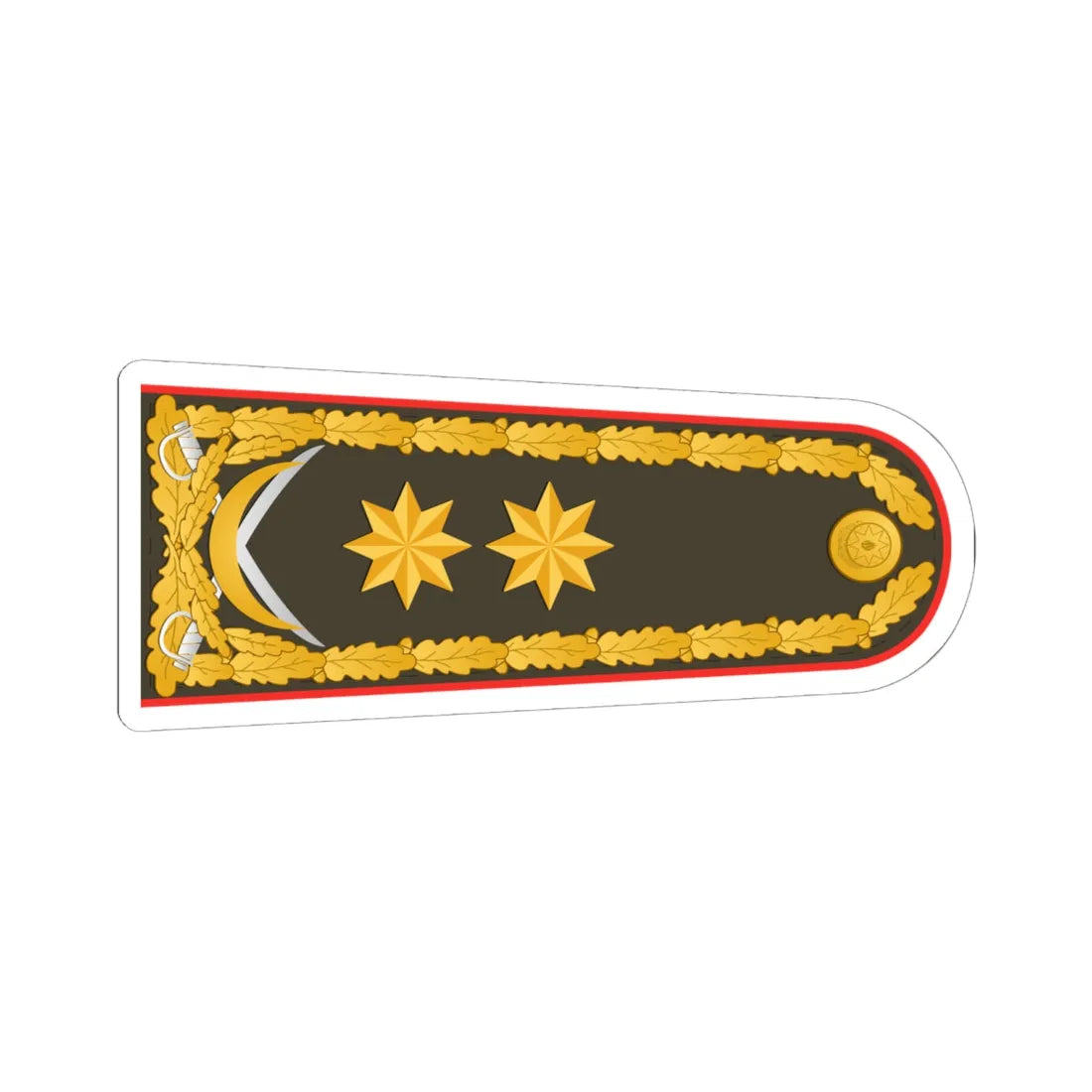 General leytenant hərbi rəhbər (Azerbaijan) (Military Rank) STICKER Vinyl Kiss-Cut Decal 6 Inch White - The Sticker Space