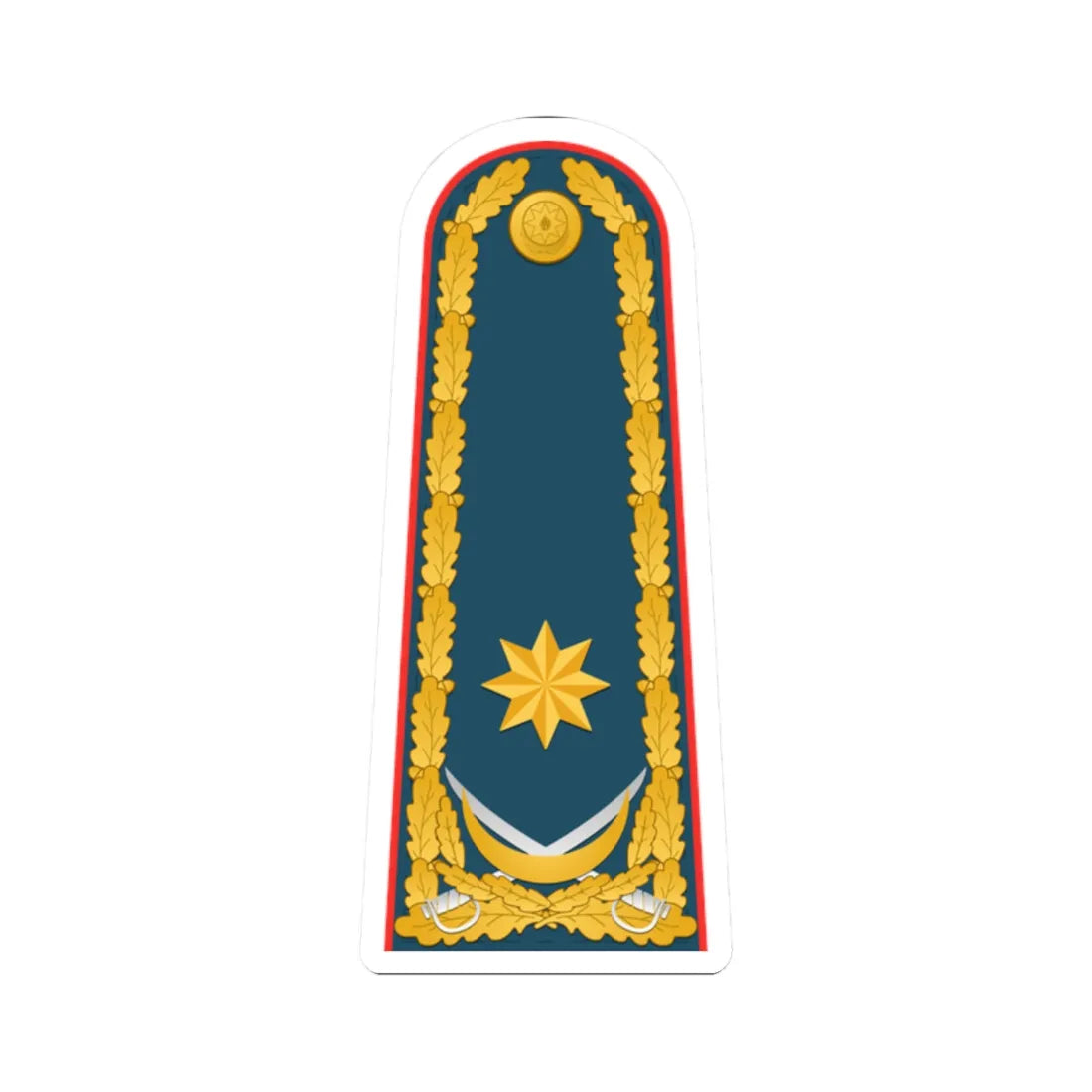 General mayor AzDSX rəisi (Azerbaijan) (Military Rank) STICKER Vinyl Kiss-Cut Decal 2 Inch White - The Sticker Space