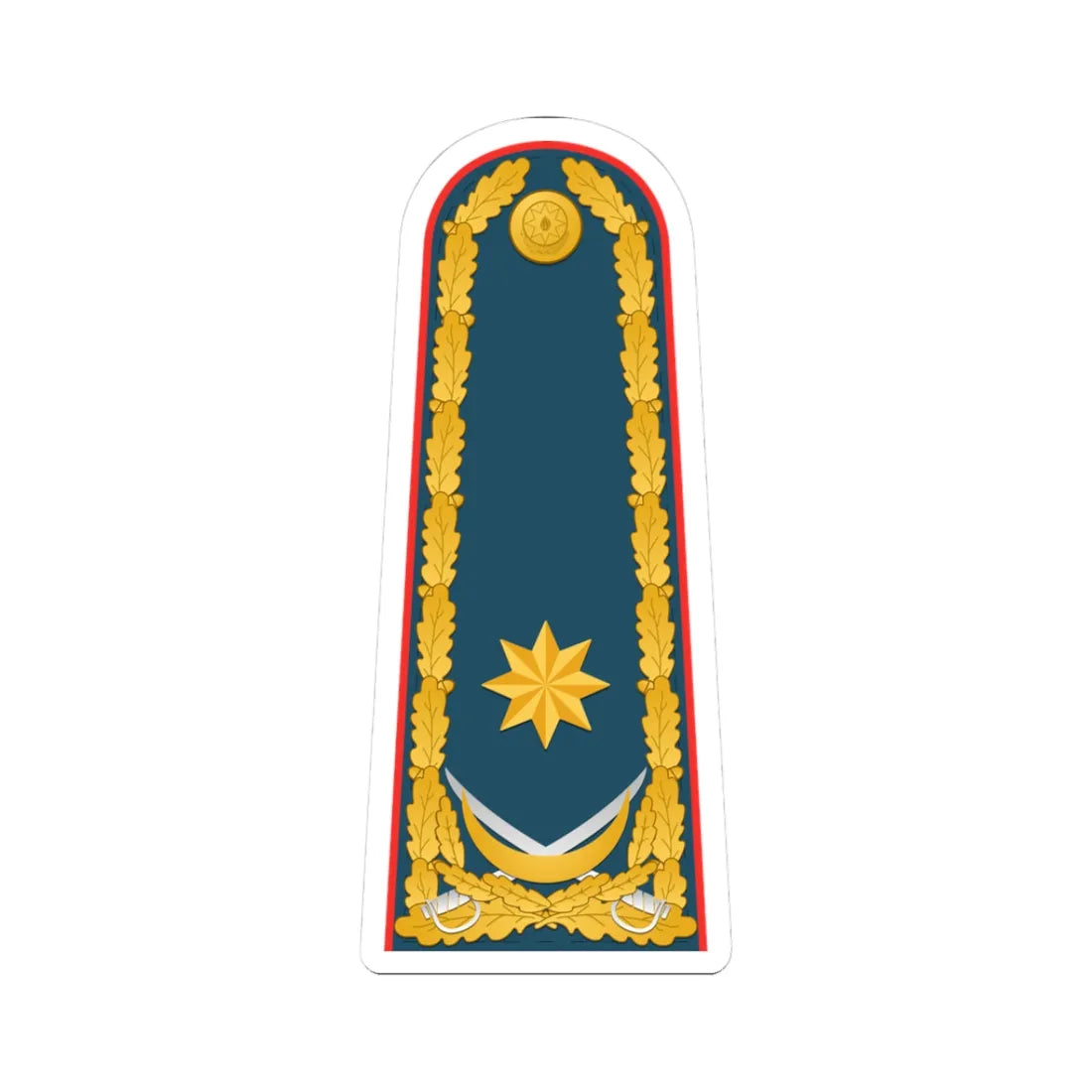 General mayor AzDSX rəisi (Azerbaijan) (Military Rank) STICKER Vinyl Kiss-Cut Decal 3 Inch White - The Sticker Space