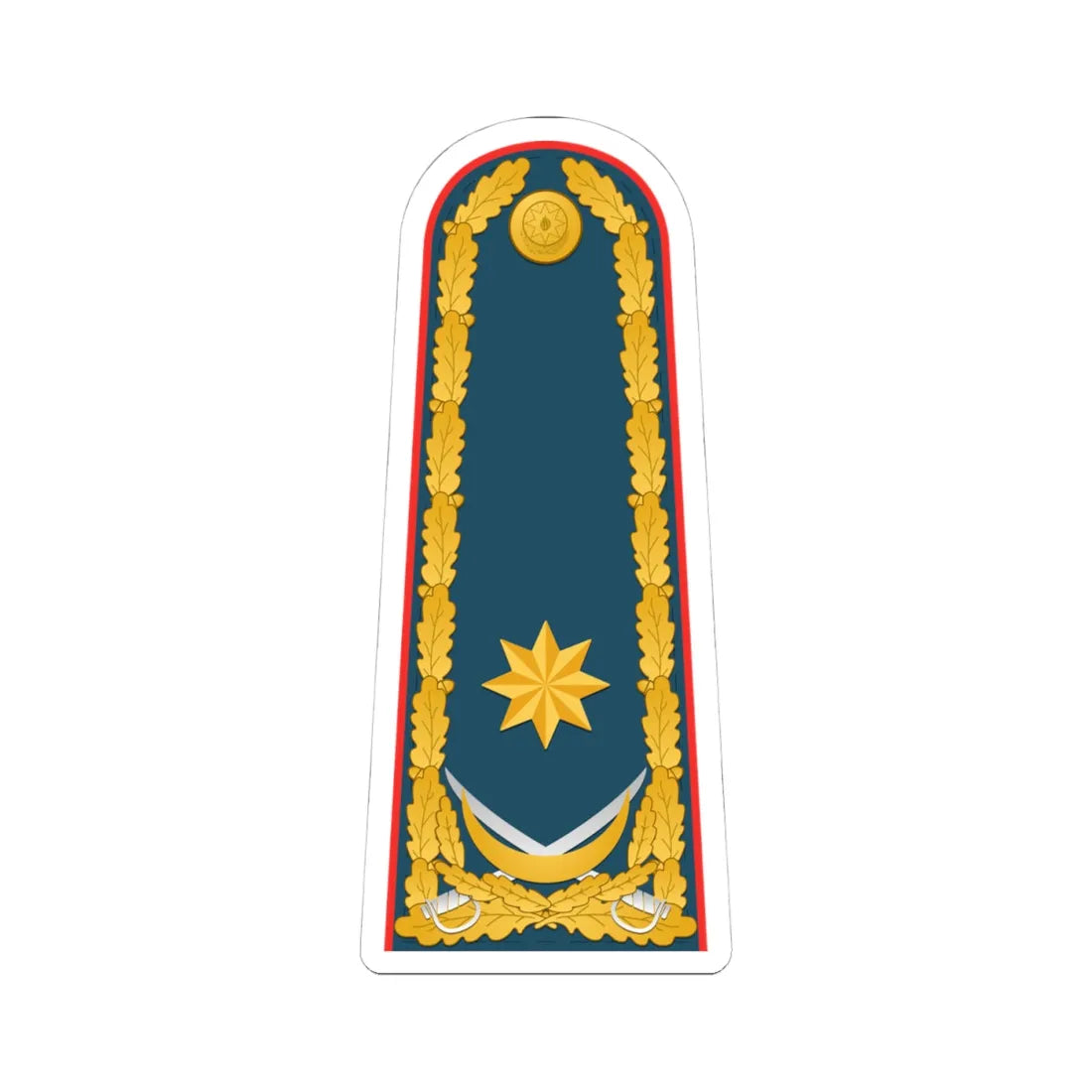 General mayor AzDSX rəisi (Azerbaijan) (Military Rank) STICKER Vinyl Kiss-Cut Decal 4 Inch White - The Sticker Space