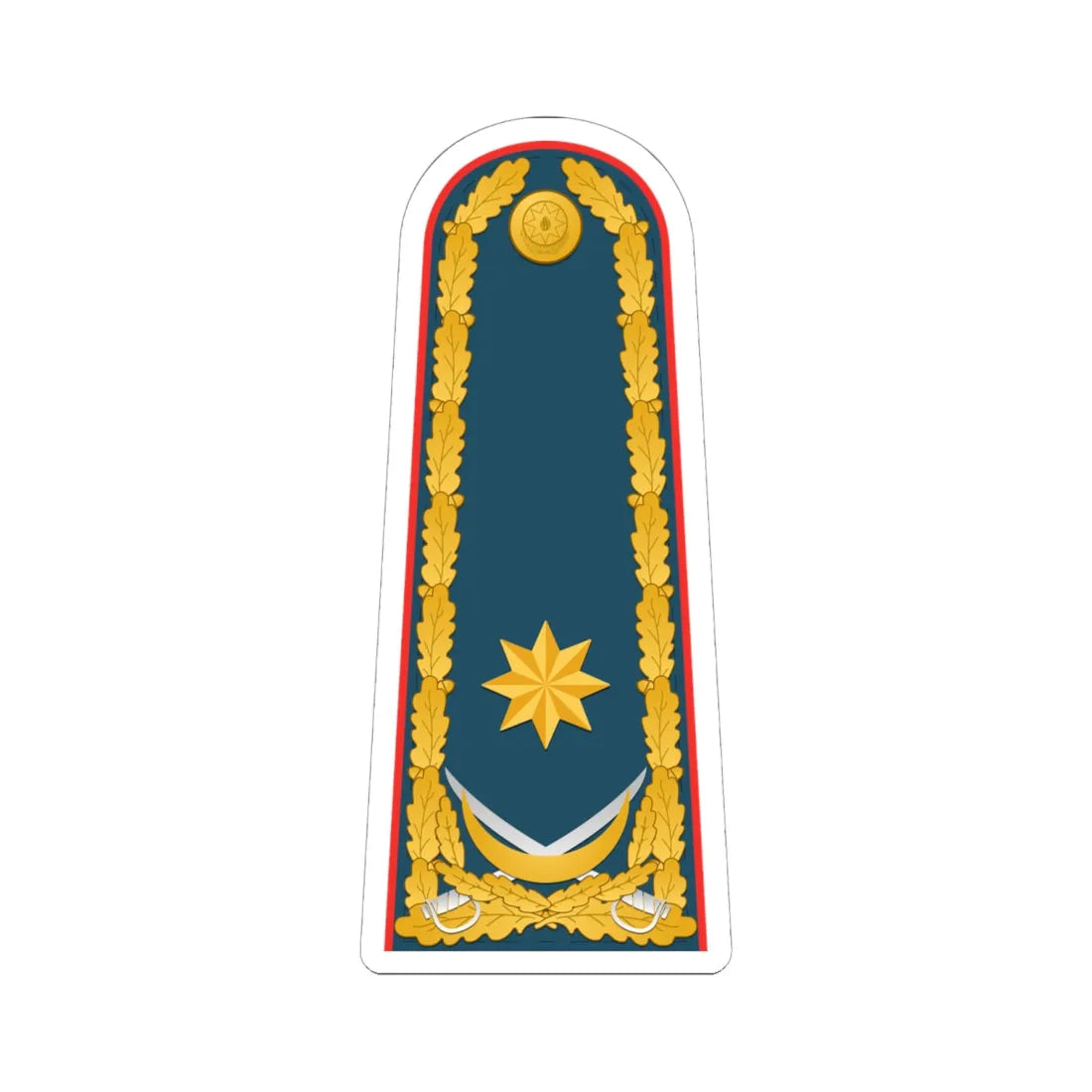 General mayor AzDSX rəisi (Azerbaijan) (Military Rank) STICKER Vinyl Kiss-Cut Decal 6 Inch White - The Sticker Space