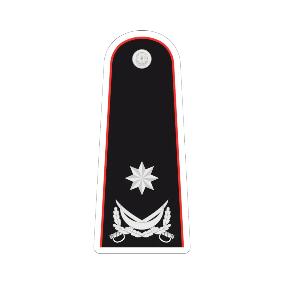 General mayor AzDTX (Azerbaijan) (Military Rank) STICKER Vinyl Kiss-Cut Decal 6 Inch White - The Sticker Space