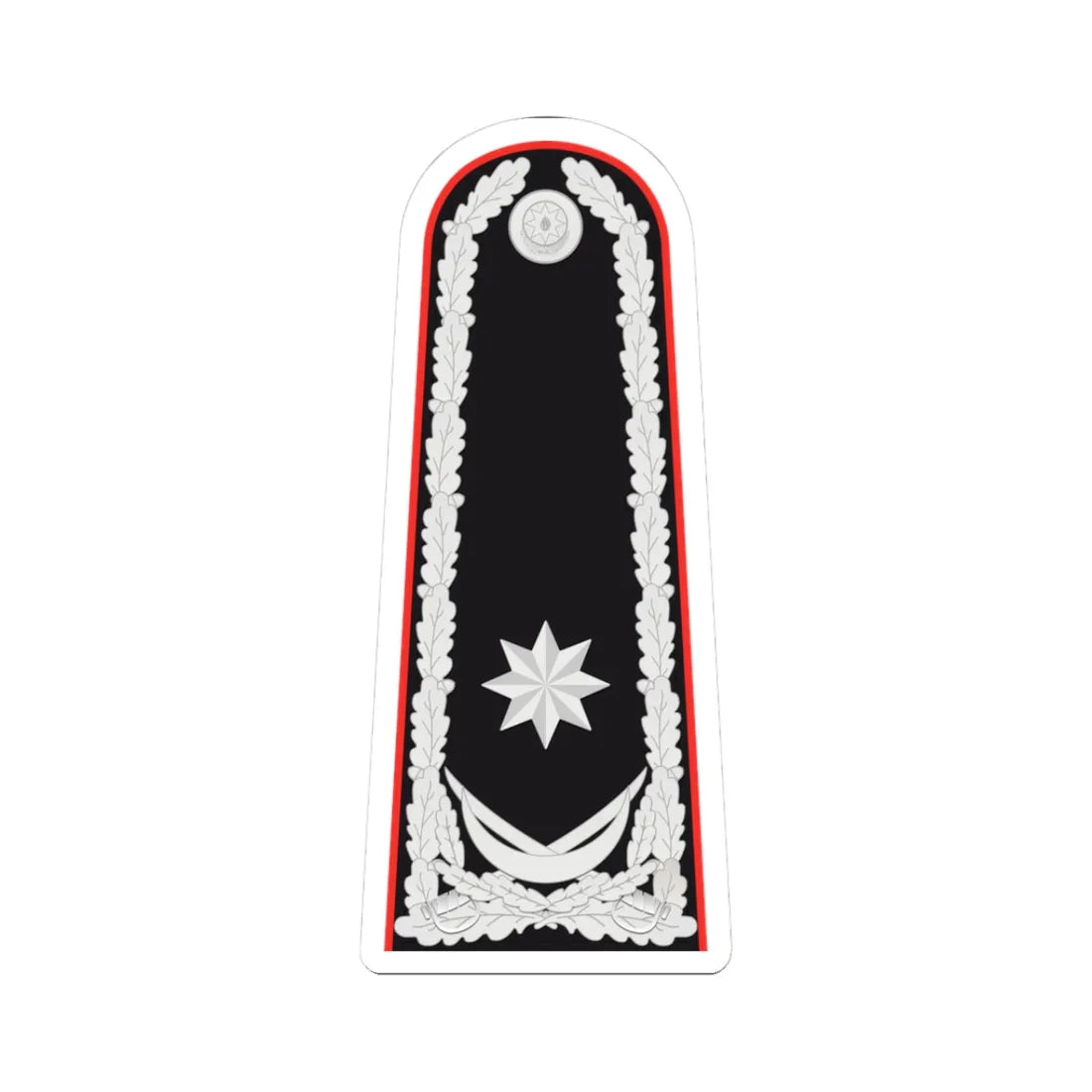 General mayor AzDTX rəisi (Azerbaijan) (Military Rank) STICKER Vinyl Kiss-Cut Decal 3 Inch White - The Sticker Space