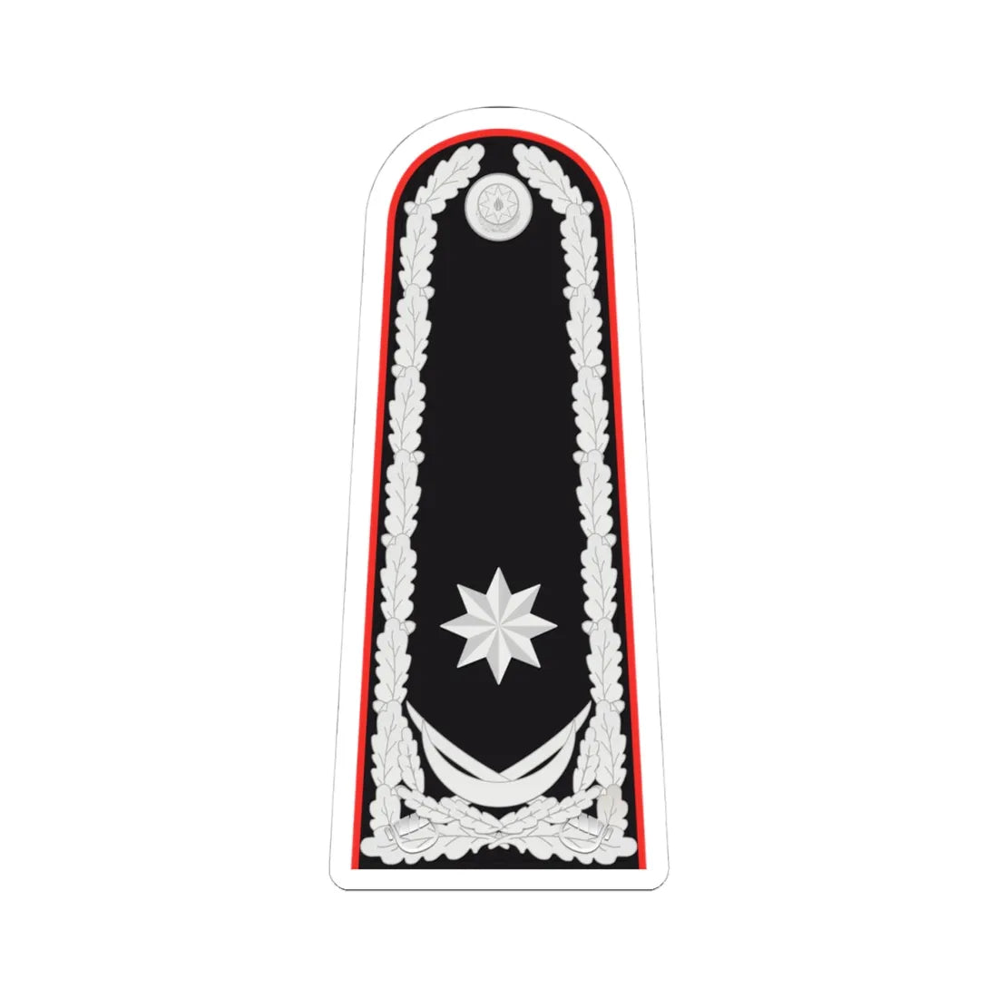 General mayor AzDTX rəisi (Azerbaijan) (Military Rank) STICKER Vinyl Kiss-Cut Decal 4 Inch White - The Sticker Space