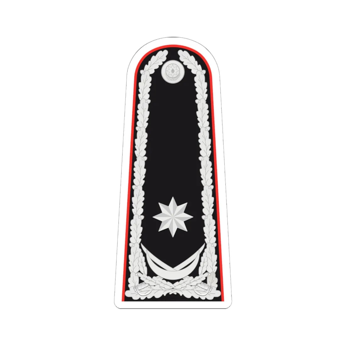 General mayor AzDTX rəisi (Azerbaijan) (Military Rank) STICKER Vinyl Kiss-Cut Decal 6 Inch White - The Sticker Space