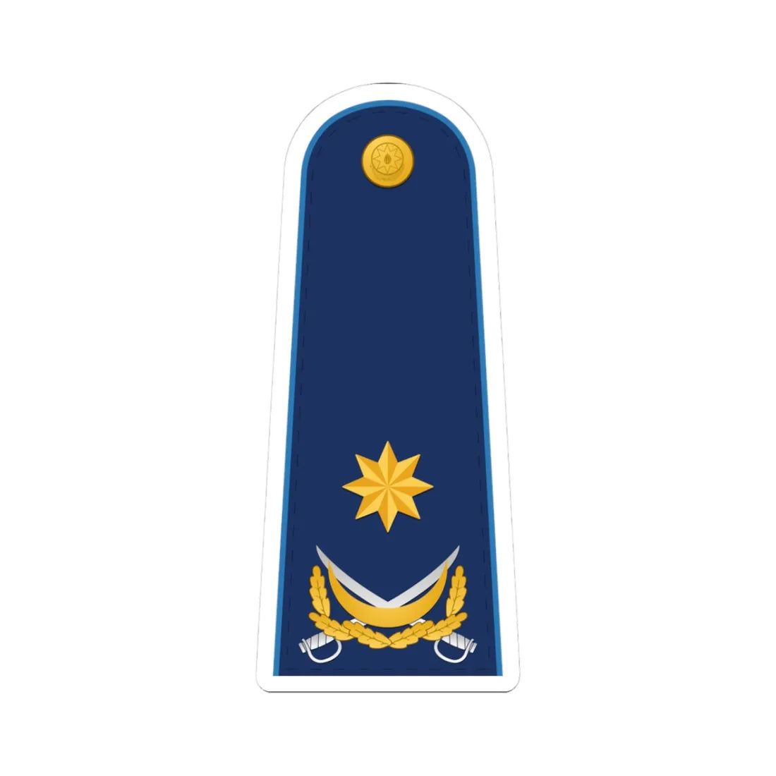 General mayor AzHHQ (Azerbaijan) (Military Rank) STICKER Vinyl Kiss-Cut Decal 3 Inch White - The Sticker Space