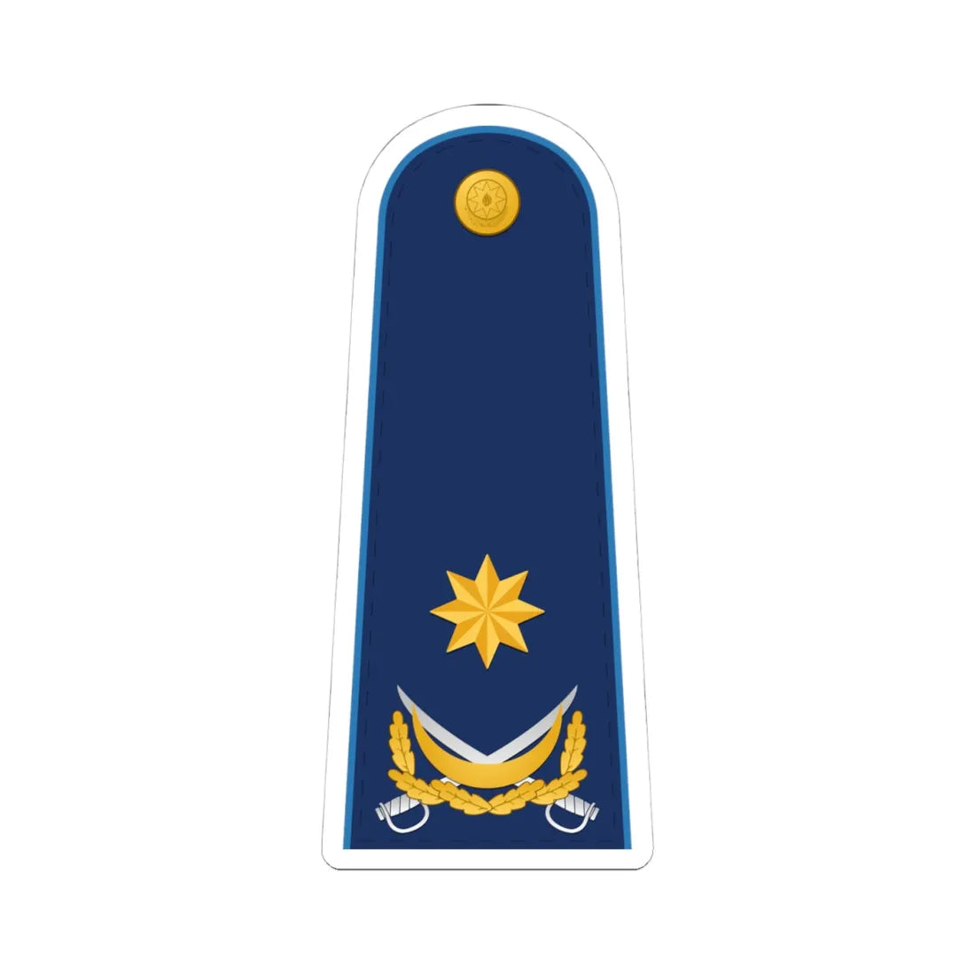General mayor AzHHQ (Azerbaijan) (Military Rank) STICKER Vinyl Kiss-Cut Decal 4 Inch White - The Sticker Space