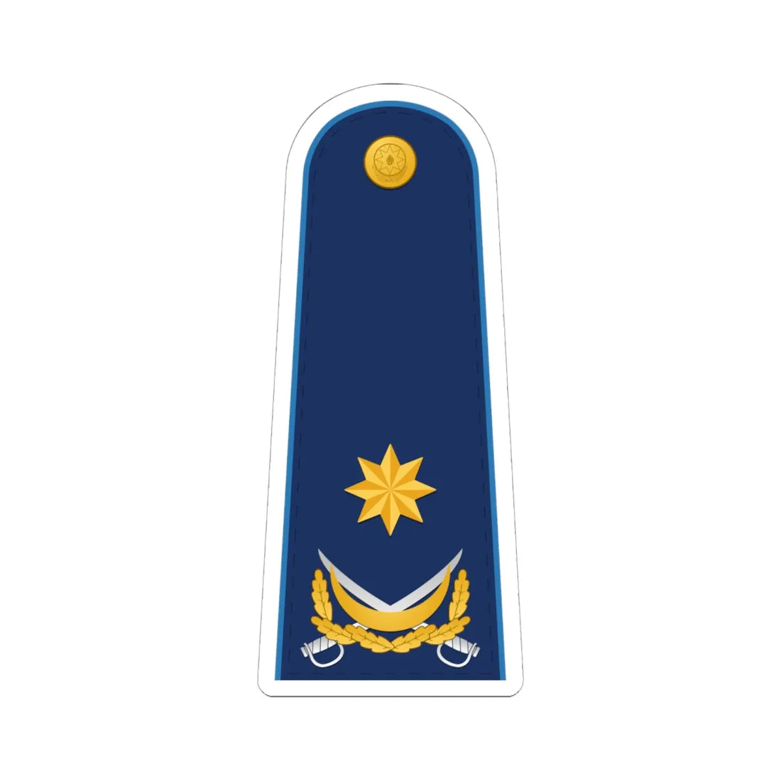 General mayor AzHHQ (Azerbaijan) (Military Rank) STICKER Vinyl Kiss-Cut Decal 6 Inch White - The Sticker Space