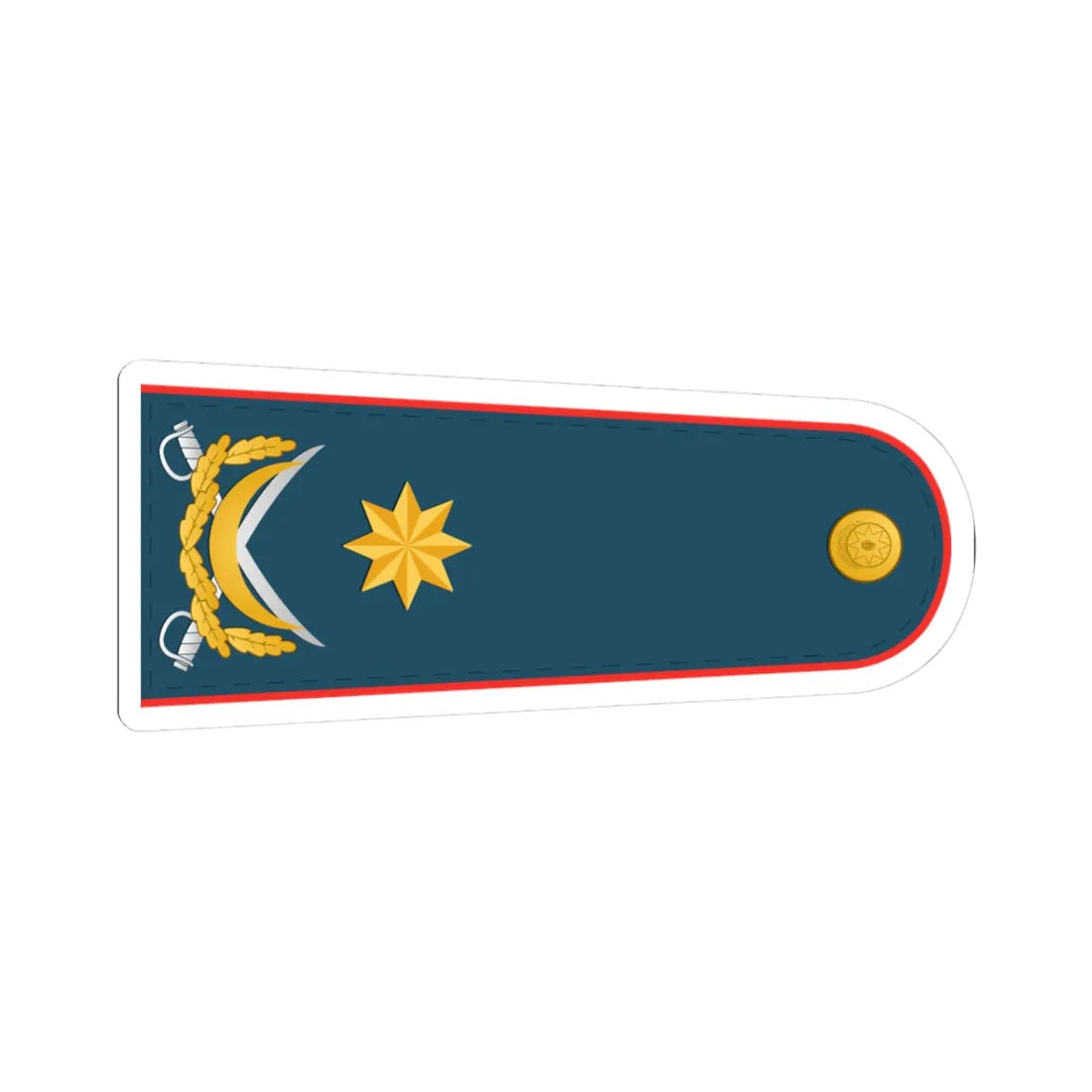 General mayor DSX (Azerbaijan) (Military Rank) STICKER Vinyl Kiss-Cut Decal 3 Inch White - The Sticker Space
