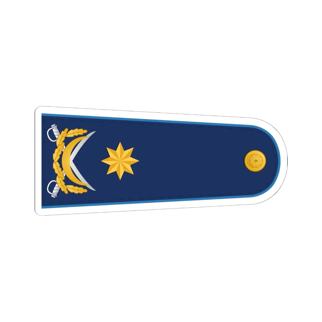 General mayor HHQ (Azerbaijan) (Military Rank) STICKER Vinyl Kiss-Cut Decal 6 Inch White - The Sticker Space