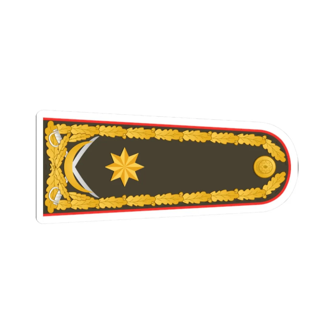 General mayor hərbi rəhbər (Azerbaijan) (Military Rank) STICKER Vinyl Kiss-Cut Decal 2 Inch White - The Sticker Space