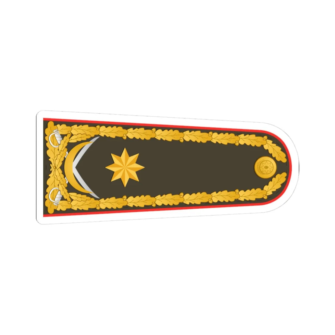 General mayor hərbi rəhbər (Azerbaijan) (Military Rank) STICKER Vinyl Kiss-Cut Decal 3 Inch White - The Sticker Space