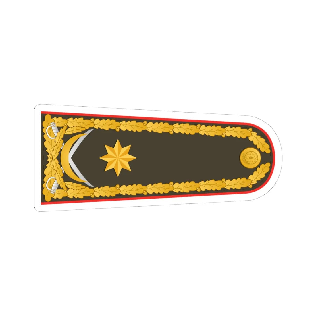 General mayor hərbi rəhbər (Azerbaijan) (Military Rank) STICKER Vinyl Kiss-Cut Decal 4 Inch White - The Sticker Space