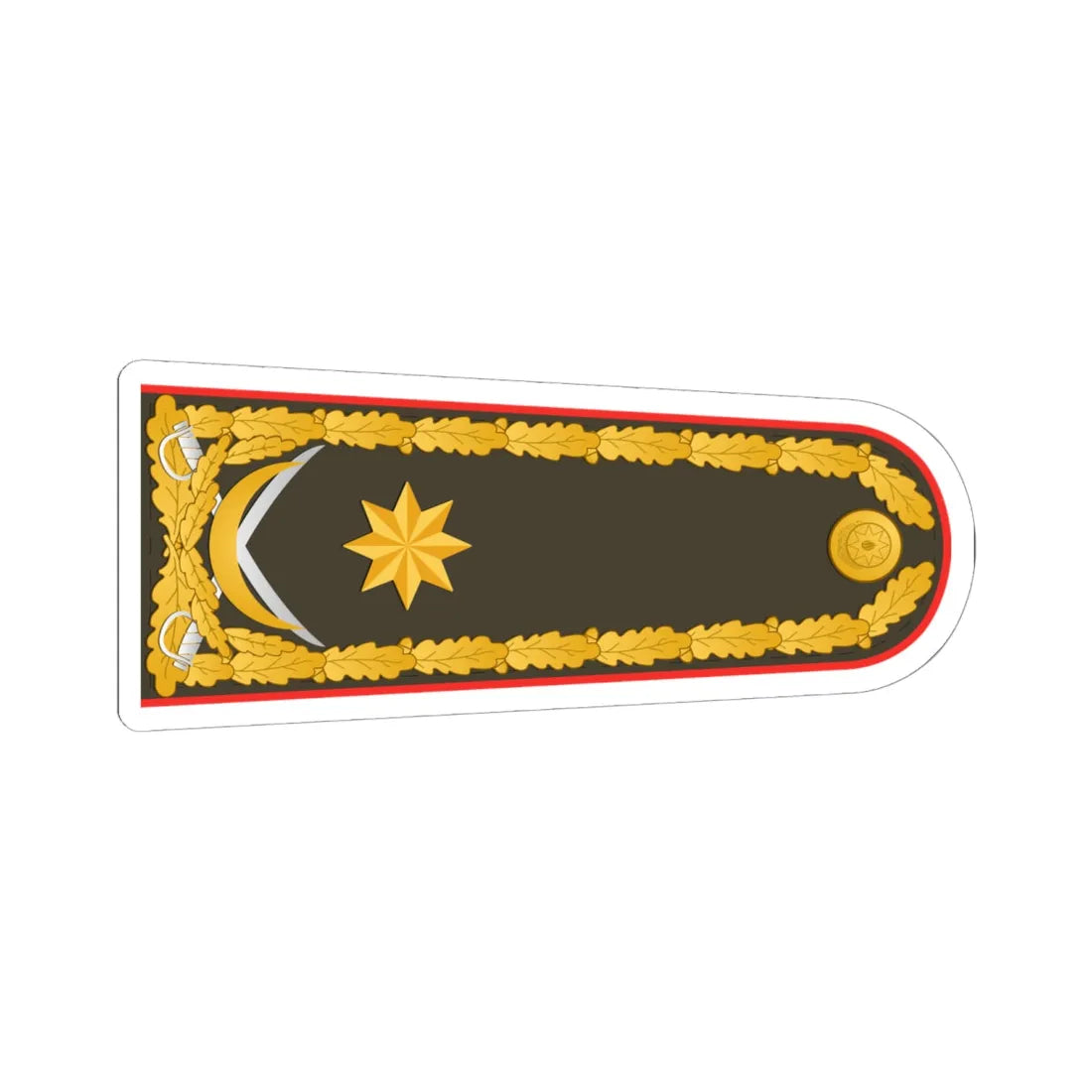 General mayor hərbi rəhbər (Azerbaijan) (Military Rank) STICKER Vinyl Kiss-Cut Decal 6 Inch White - The Sticker Space