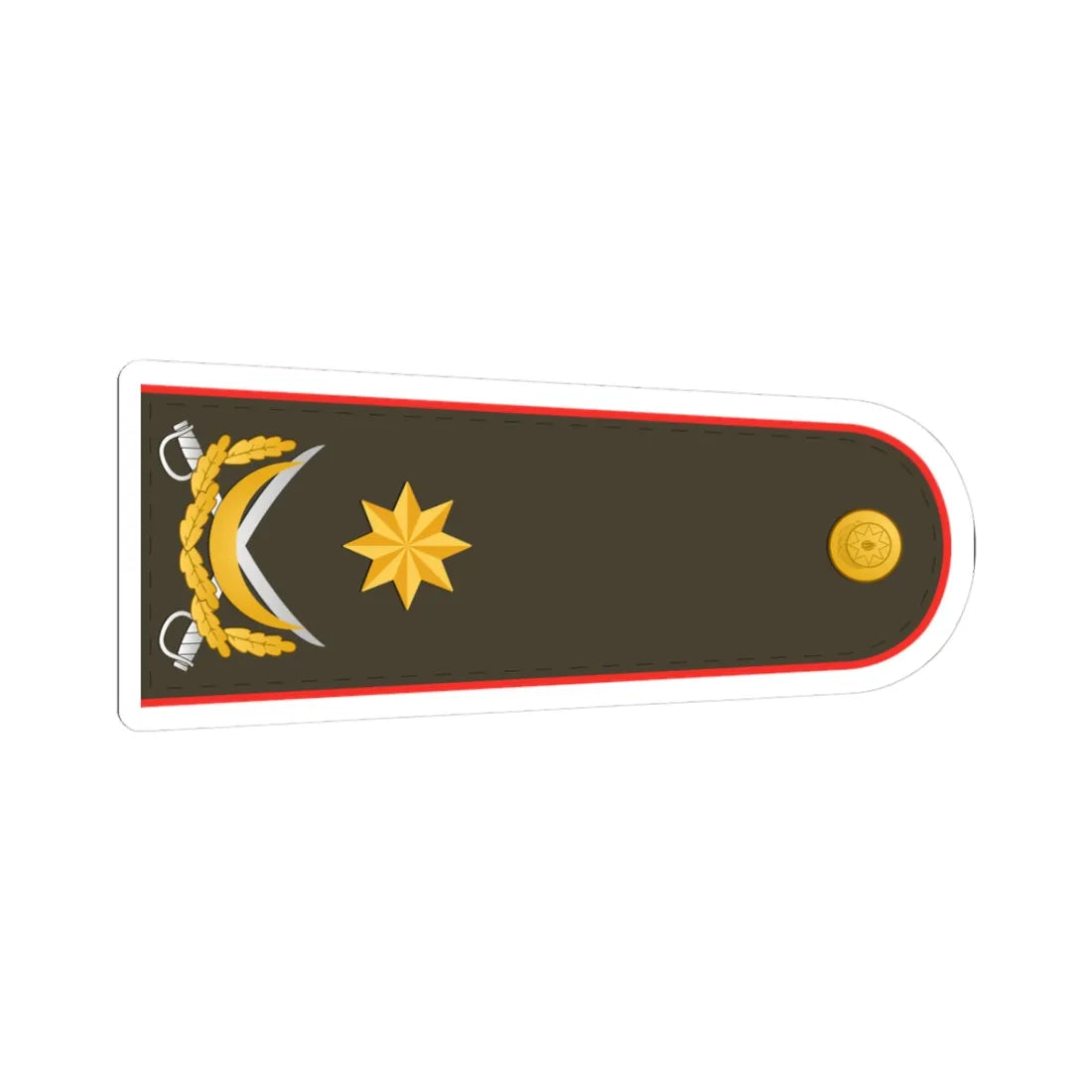 General mayor SQ (Azerbaijan) (Military Rank) STICKER Vinyl Kiss-Cut Decal 3 Inch White - The Sticker Space