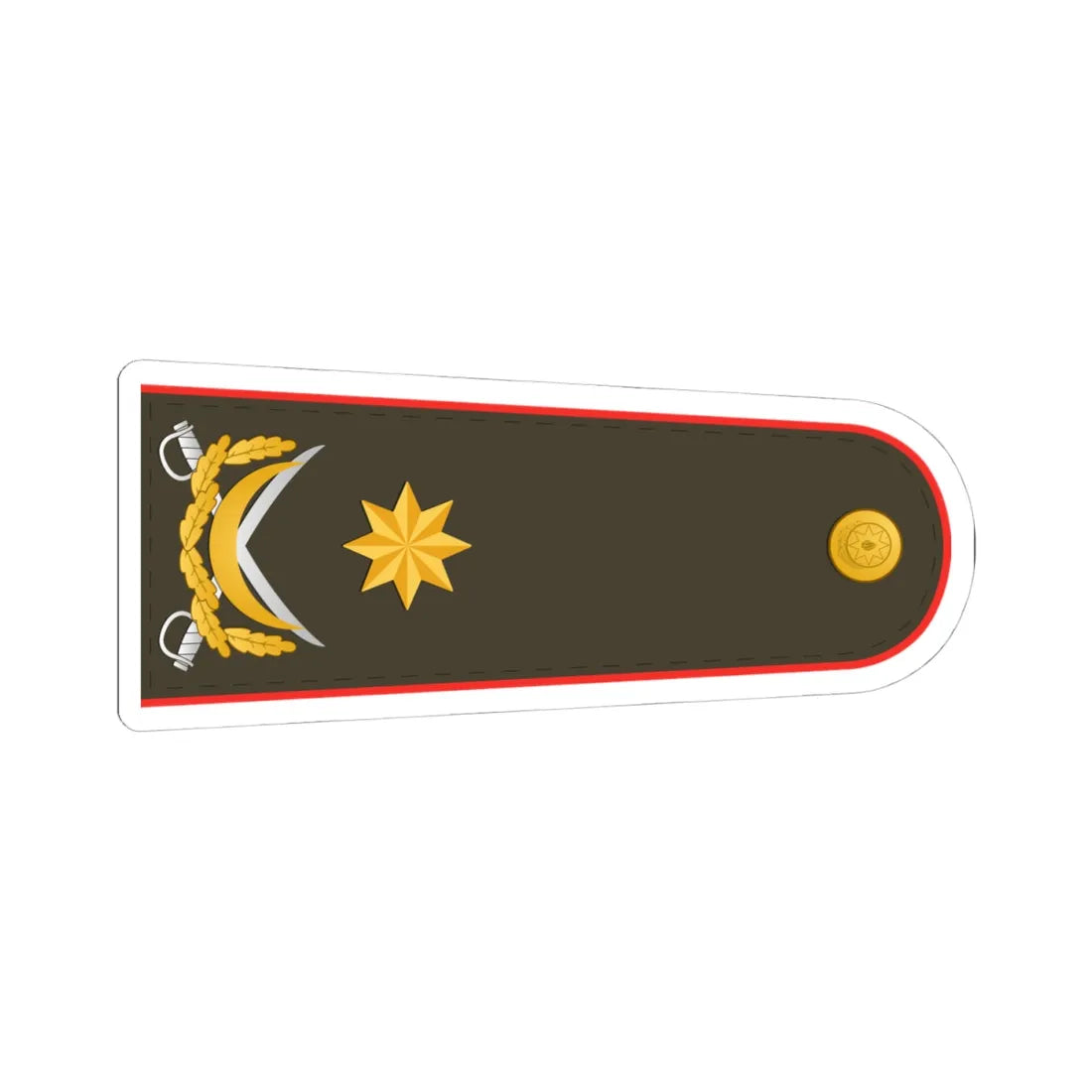General mayor SQ (Azerbaijan) (Military Rank) STICKER Vinyl Kiss-Cut Decal 4 Inch White - The Sticker Space