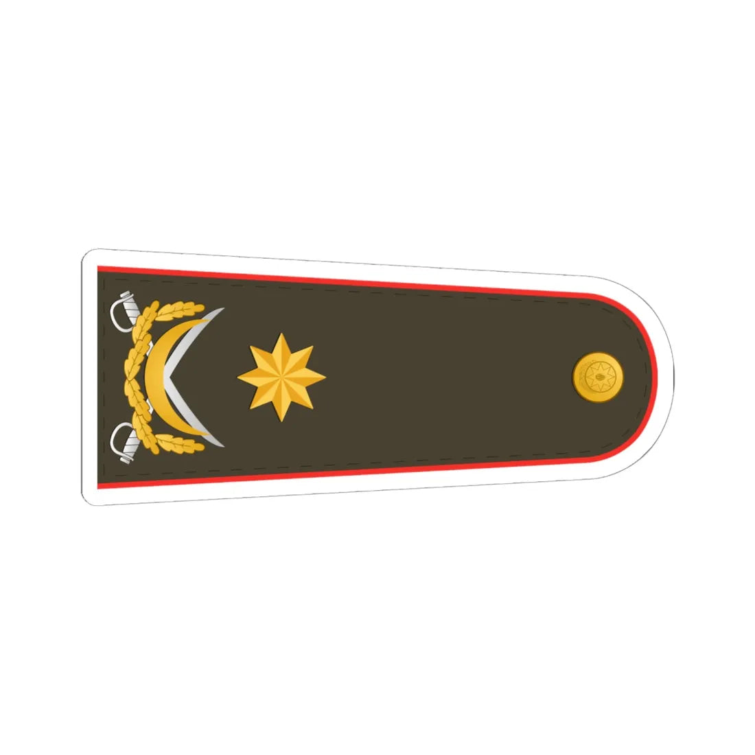 General mayor SQ (Azerbaijan) (Military Rank) STICKER Vinyl Kiss-Cut Decal 6 Inch White - The Sticker Space