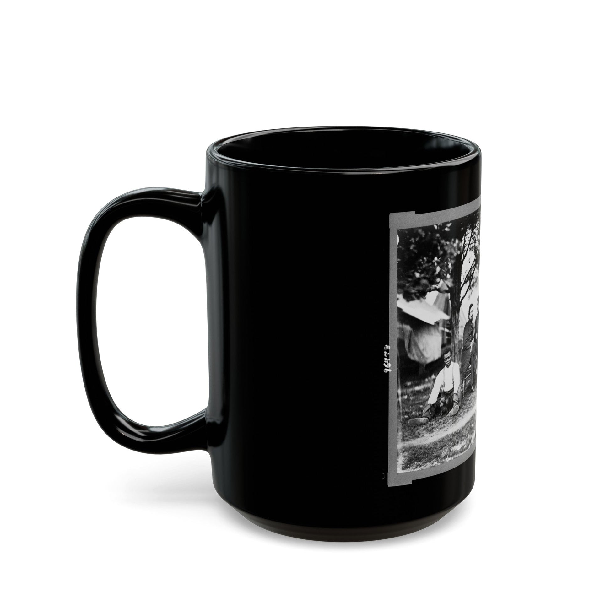 General Napoleon Bonaparte Mclaughlen And Staff Near Washington, D.C. (U.S. Civil War) Black Coffee Mug-The Sticker Space