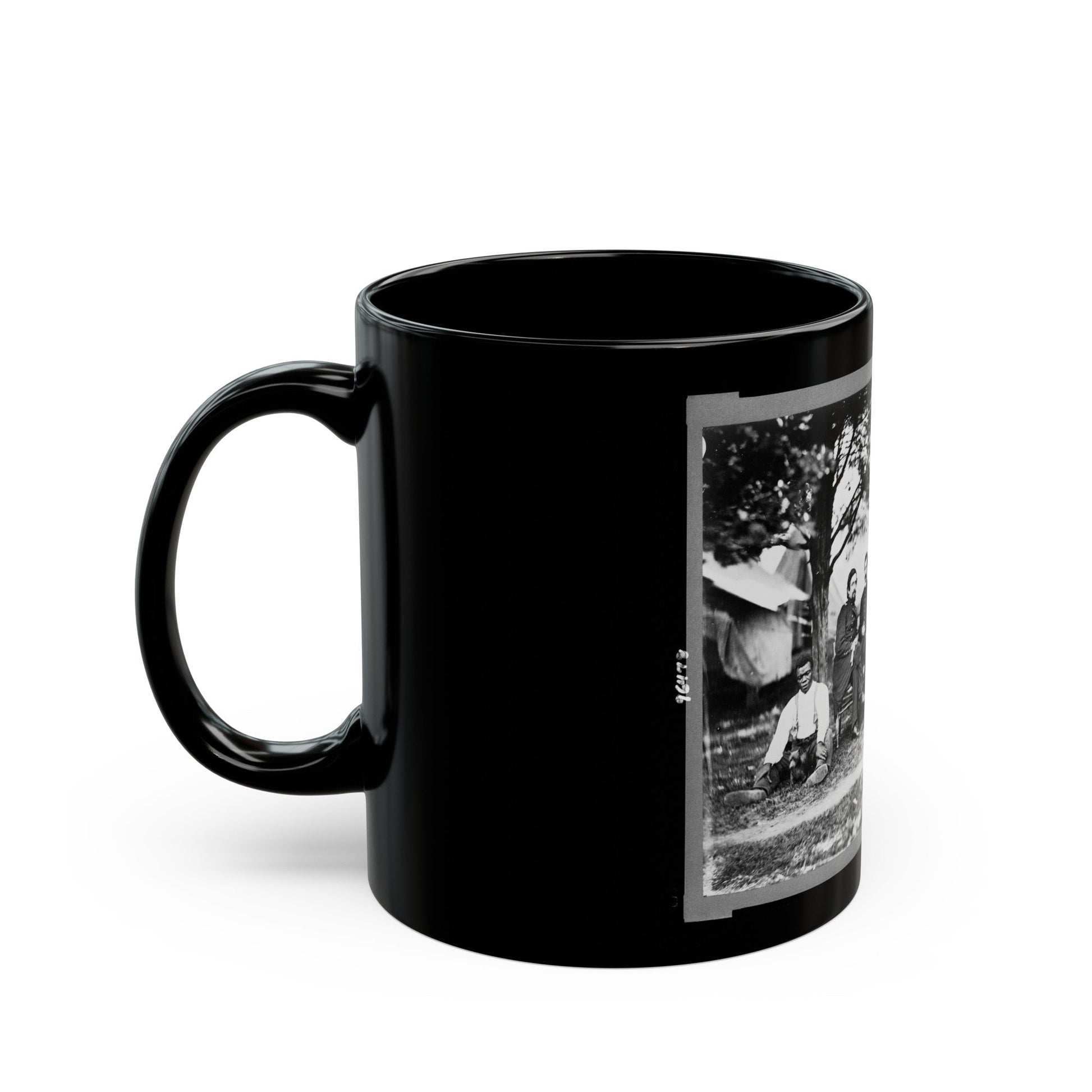 General Napoleon Bonaparte Mclaughlen And Staff Near Washington, D.C. (U.S. Civil War) Black Coffee Mug-The Sticker Space