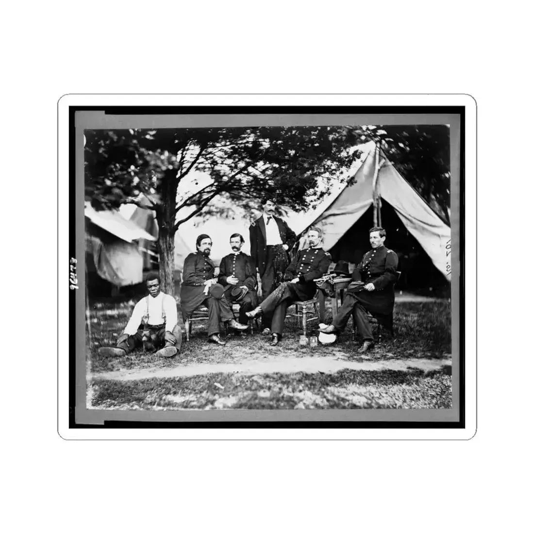 General Napoleon Bonaparte Mclaughlen and Staff Near Washington, D.C. (U.S. Civil War) STICKER Vinyl Kiss-Cut Decal 6 Inch White - The Sticker Space