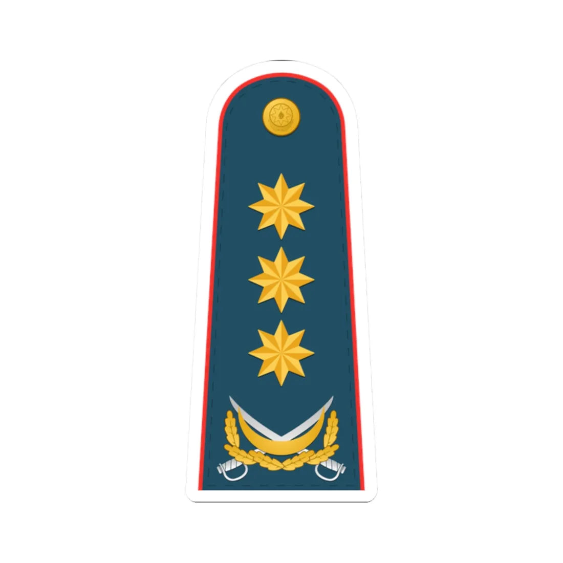 General polkovnik AzDSX (Azerbaijan) (Military Rank) STICKER Vinyl Kiss-Cut Decal 2 Inch White - The Sticker Space