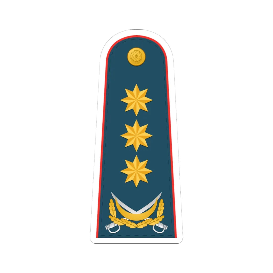 General polkovnik AzDSX (Azerbaijan) (Military Rank) STICKER Vinyl Kiss-Cut Decal 3 Inch White - The Sticker Space