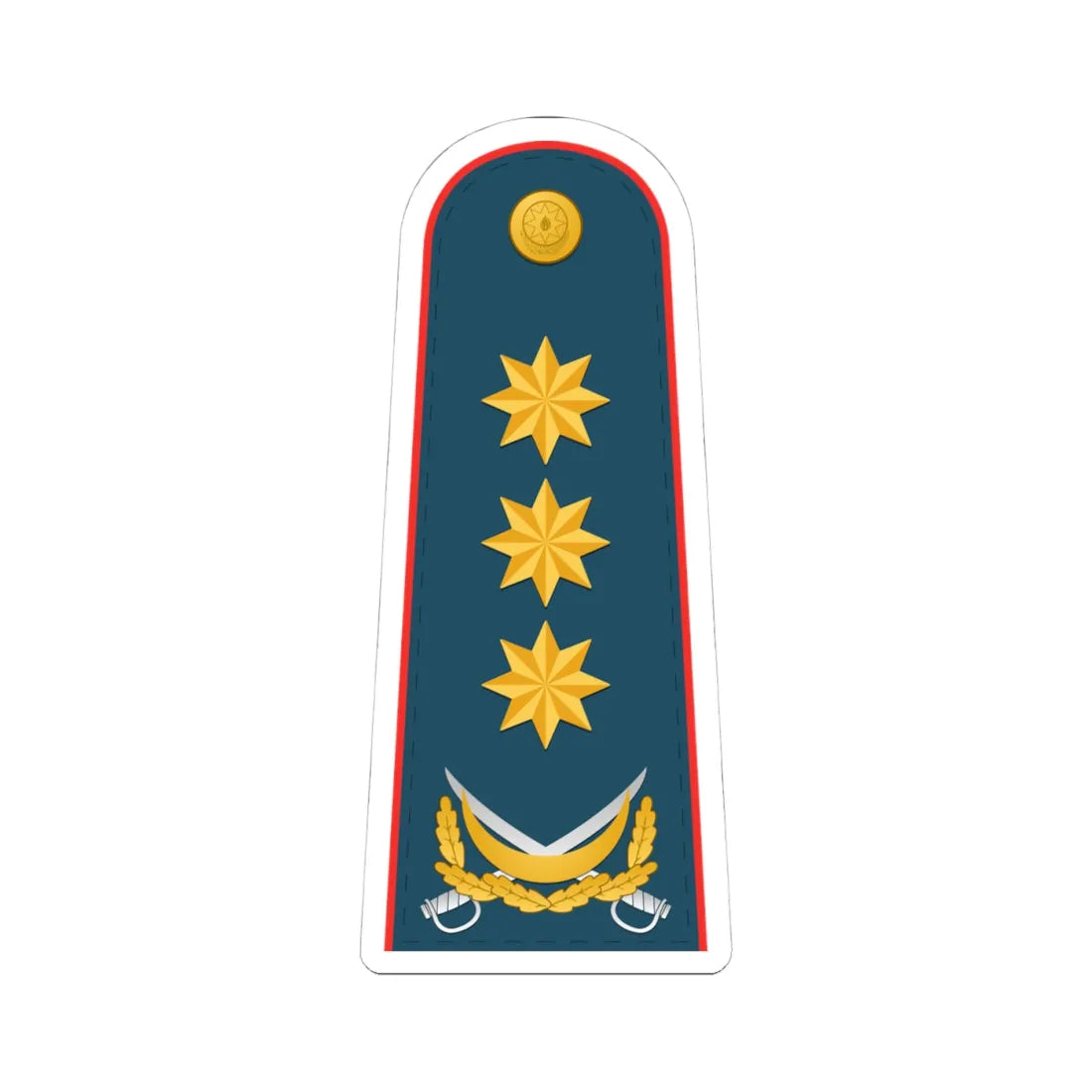 General polkovnik AzDSX (Azerbaijan) (Military Rank) STICKER Vinyl Kiss-Cut Decal 4 Inch White - The Sticker Space