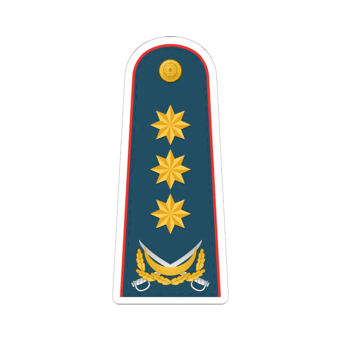 General polkovnik AzDSX (Azerbaijan) (Military Rank) STICKER Vinyl Kiss-Cut Decal 6 Inch White - The Sticker Space