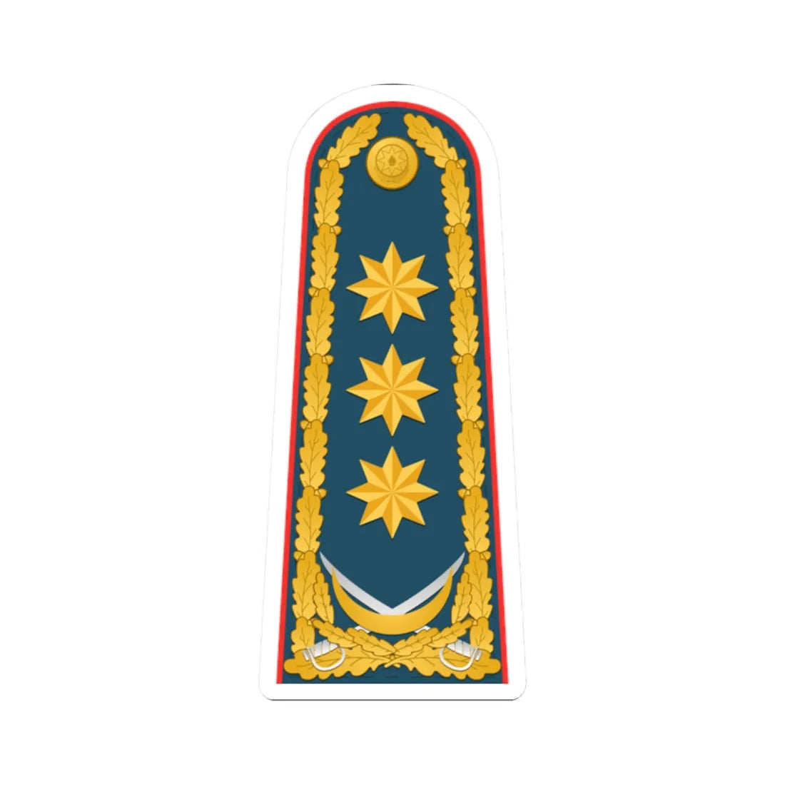 General polkovnik AzDSX rəisi (Azerbaijan) (Military Rank) STICKER Vinyl Kiss-Cut Decal 2 Inch White - The Sticker Space