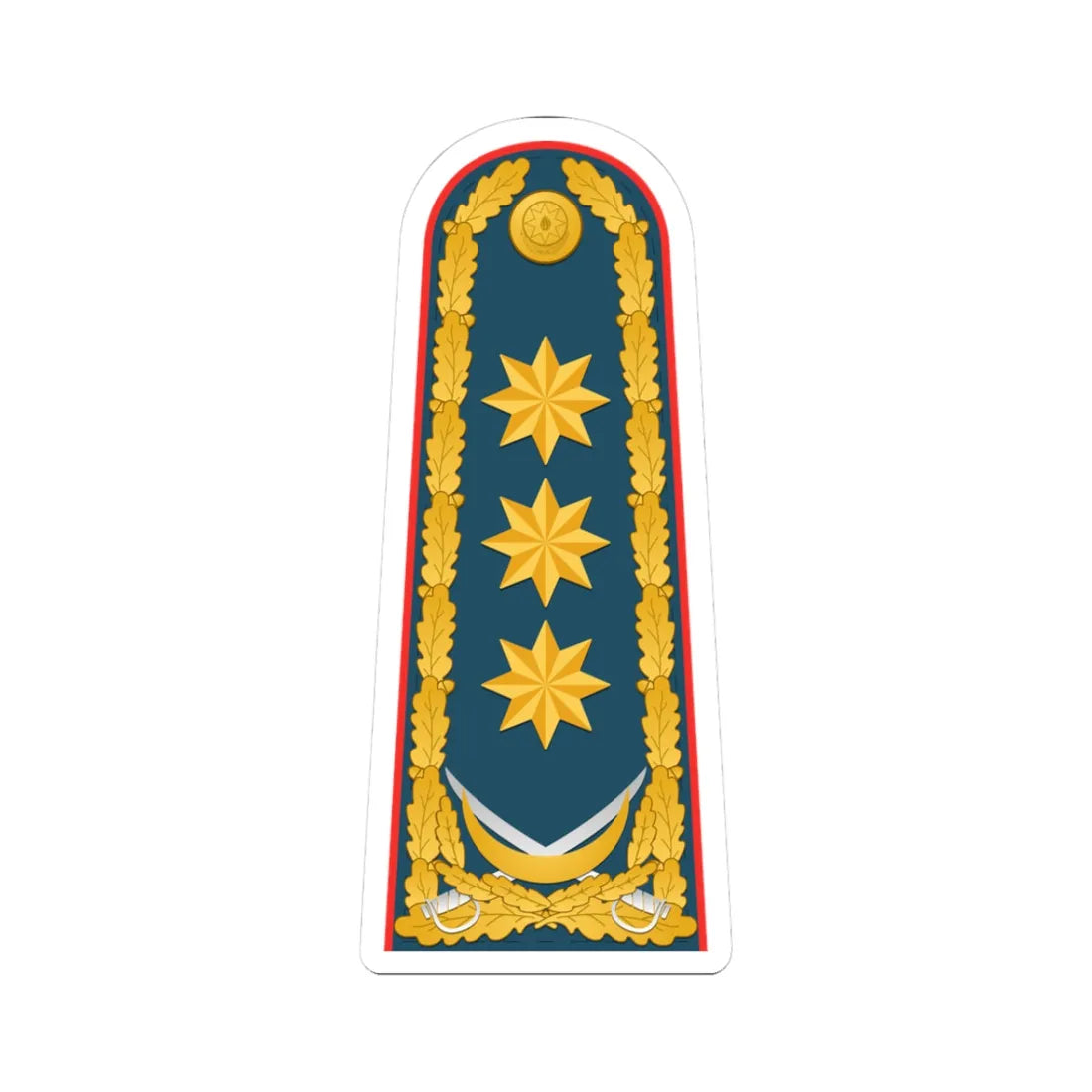 General polkovnik AzDSX rəisi (Azerbaijan) (Military Rank) STICKER Vinyl Kiss-Cut Decal 3 Inch White - The Sticker Space